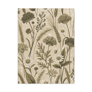 Wildflowers Pattern 081 - 18 in x 24 in Matte Canvas, Stretched, 1.25 in