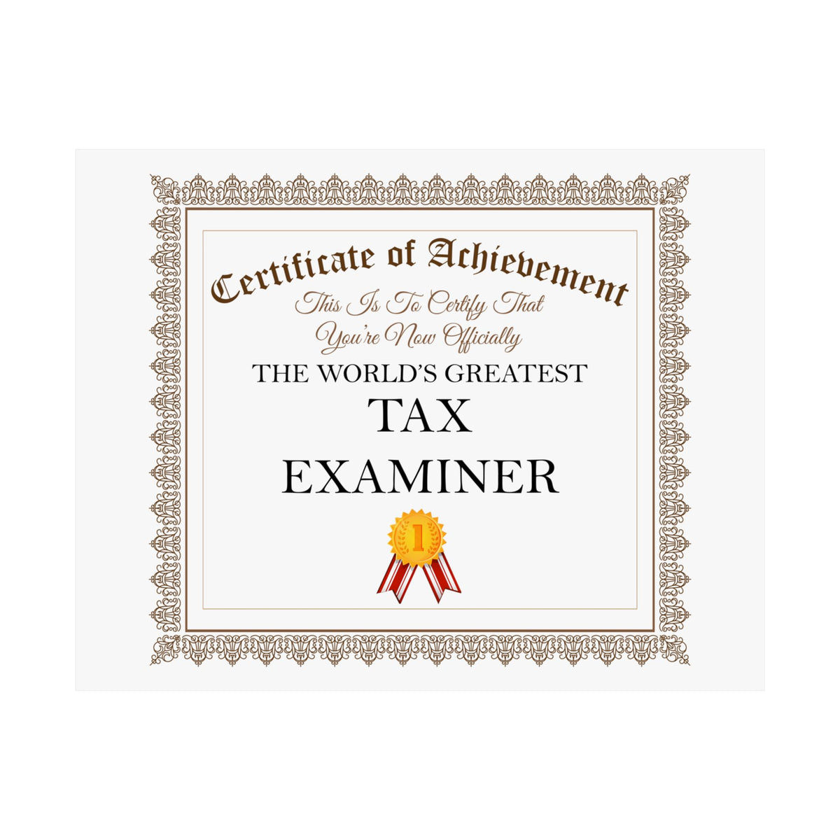 World's Greatest Tax Examiner - 14 in x 11 in Matte Poster