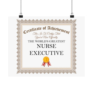 World's Greatest Nurse Executive - 14 in x 11 in Matte Poster