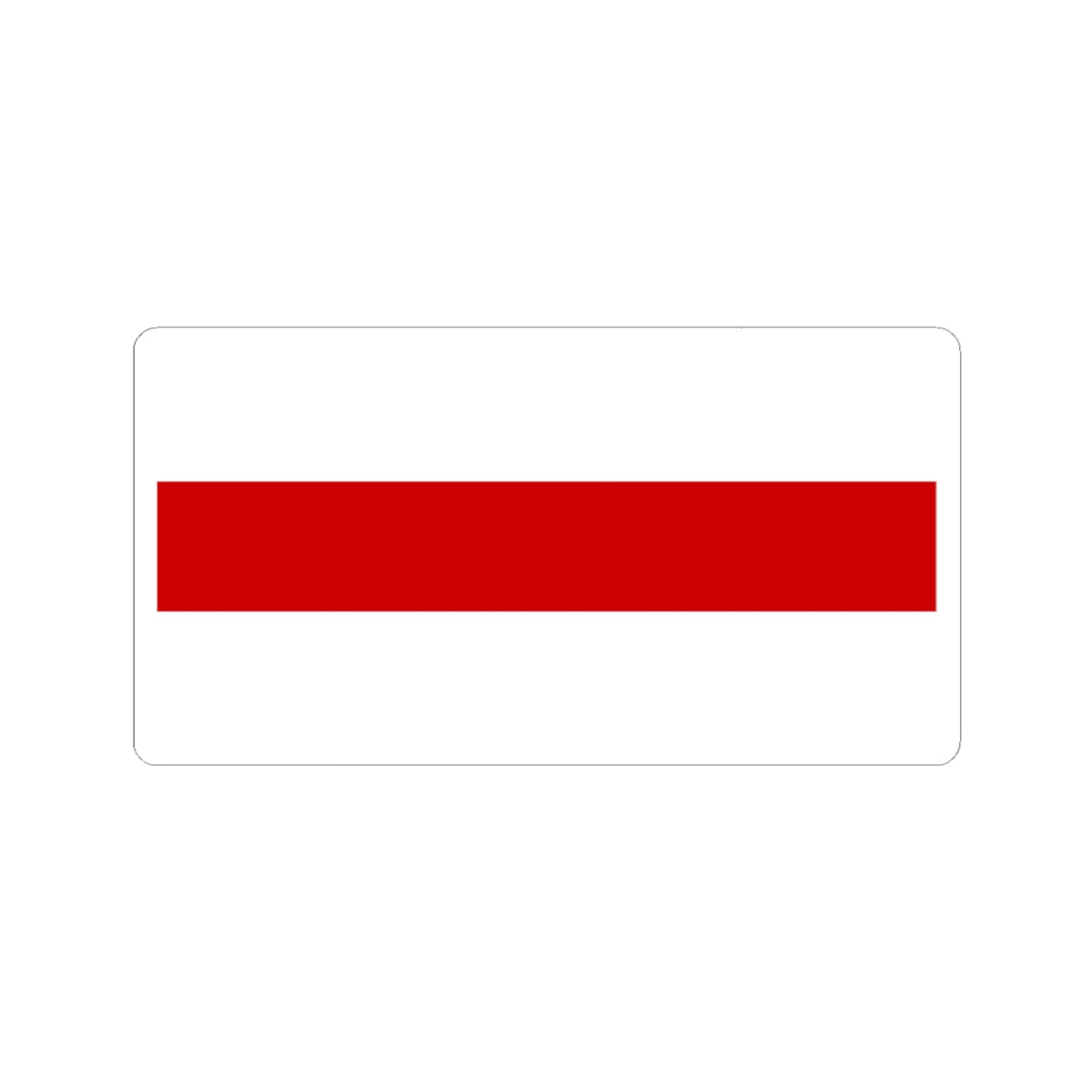 White-Red-White Flag (Belarus) - 3" x 3" Kiss-Cut Sticker