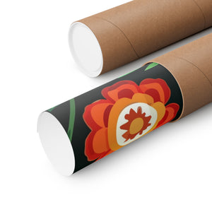 Folk Floral Pattern, Polish Inspired 02 - 18 in x 24 in Matte Poster