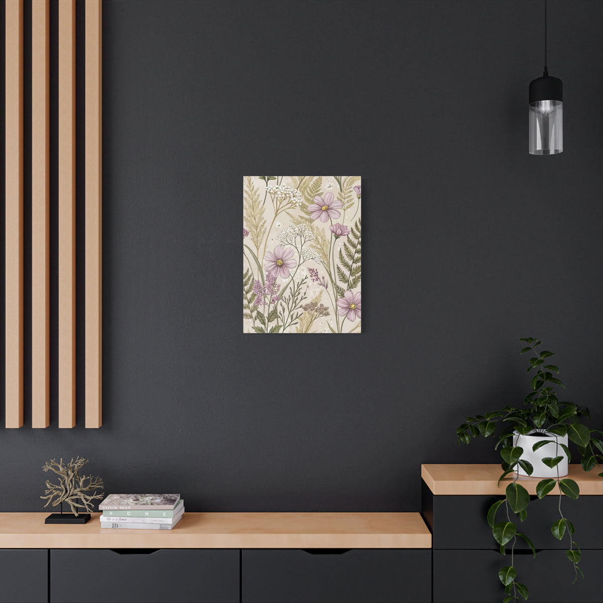 Wildflowers Pattern 090 - 18 in x 24 in Matte Canvas, Stretched, 1.25 in