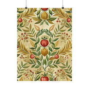 Folk Floral Pattern, Greek Inspired 02 - 18 in x 24 in Matte Poster