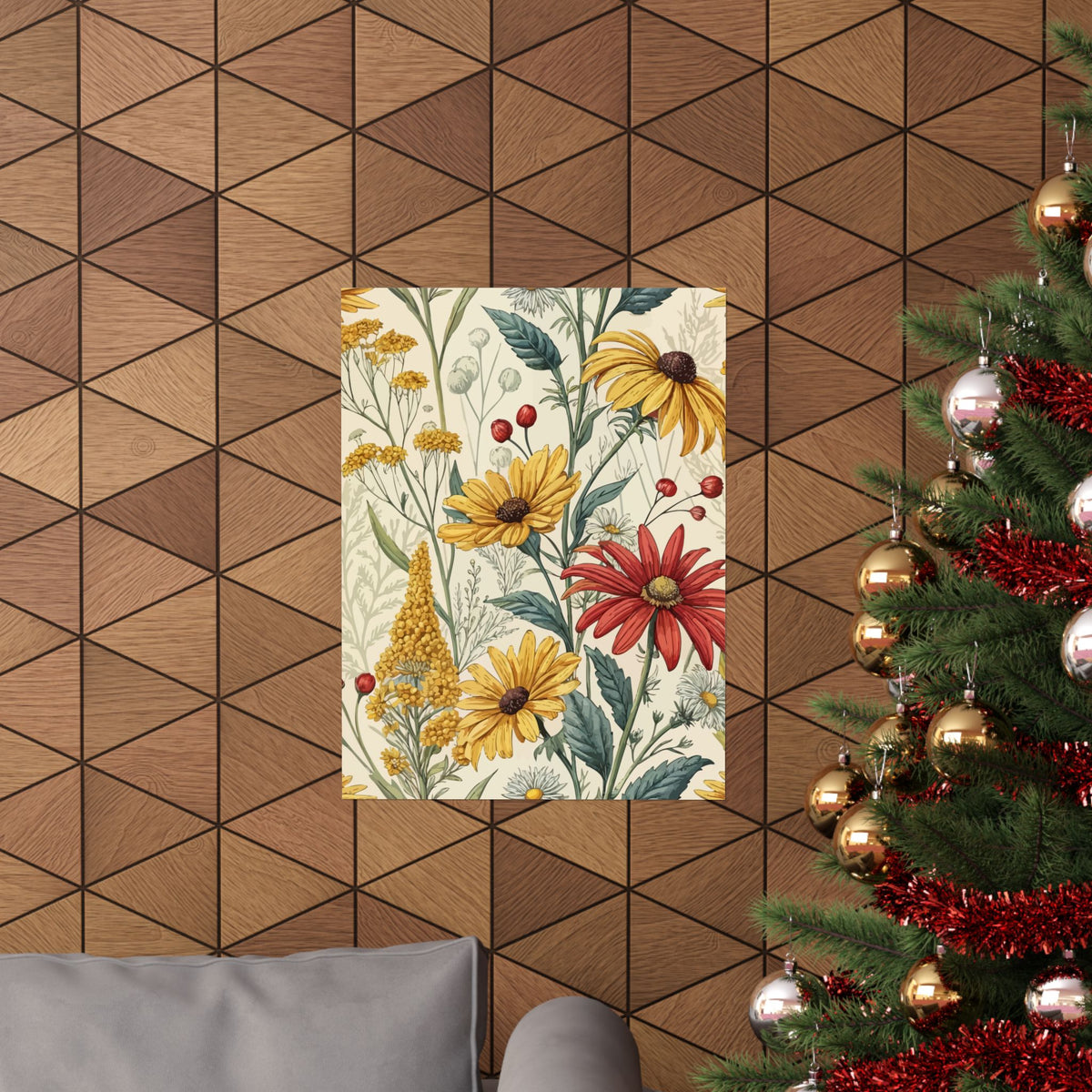 Wildflowers Pattern 030 - 18 in x 24 in Matte Poster