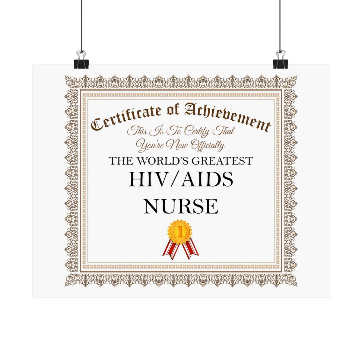 World's Greatest HIV AIDS Nurse - 14 in x 11 in Matte Poster