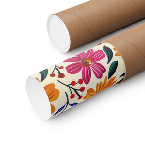 Mexican Floral Fiesta Pattern 008 - 18 in x 24 in Matte Poster