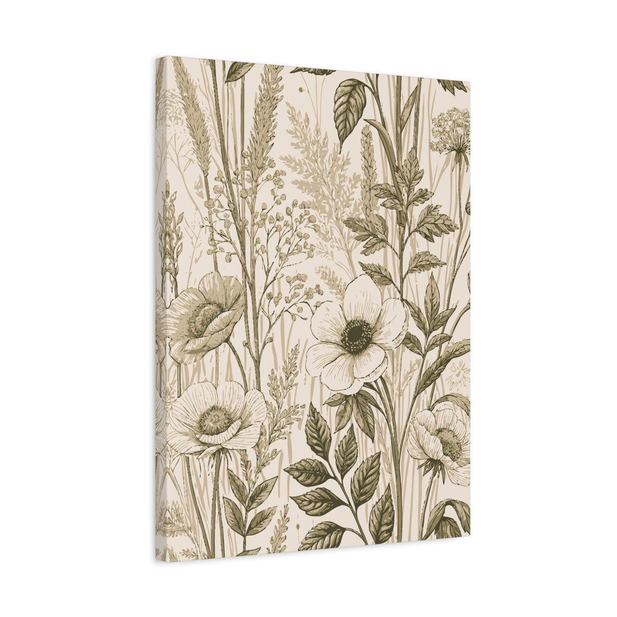 Wildflowers Pattern 117 - 18 in x 24 in Matte Canvas, Stretched, 1.25 in
