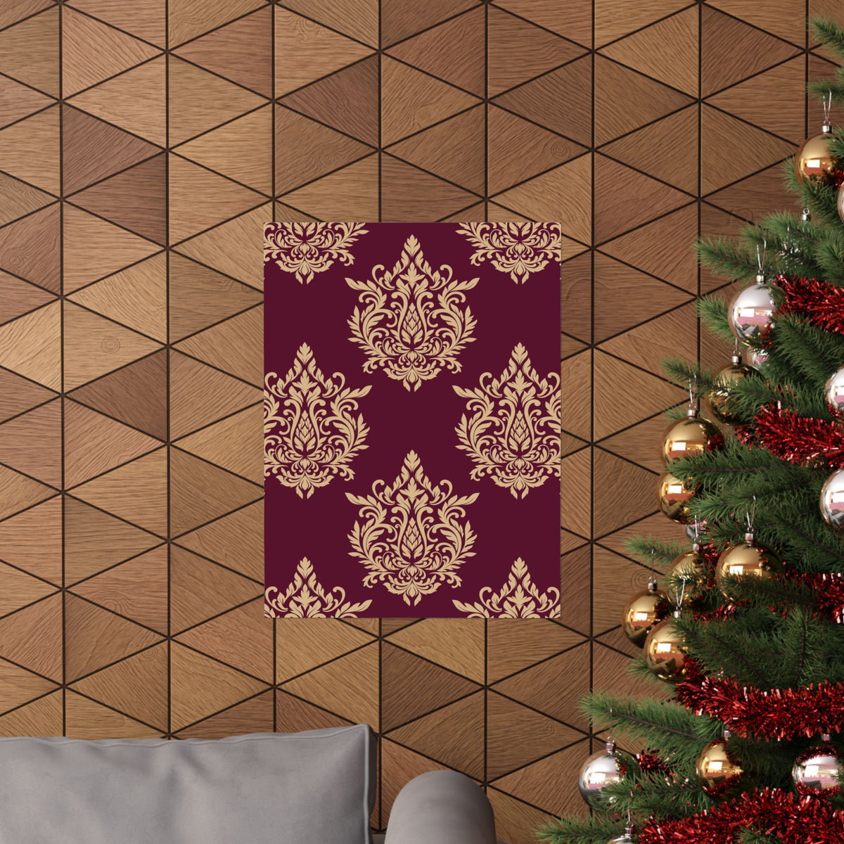 Damask Pattern 013 - 18 in x 24 in Matte Poster