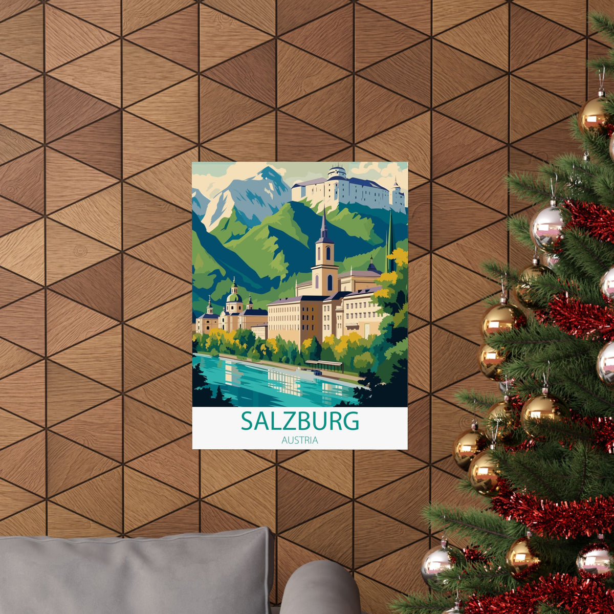 Famous Travel Destinations - Salzburg, Austria - 18 in x 24 in Matte Poster