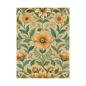 Folk Floral Pattern, Armenian Inspired 02 - 18 in x 24 in Matte Poster