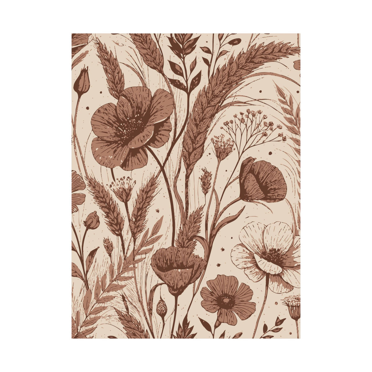 Wildflowers Pattern 094 - 18 in x 24 in Matte Poster