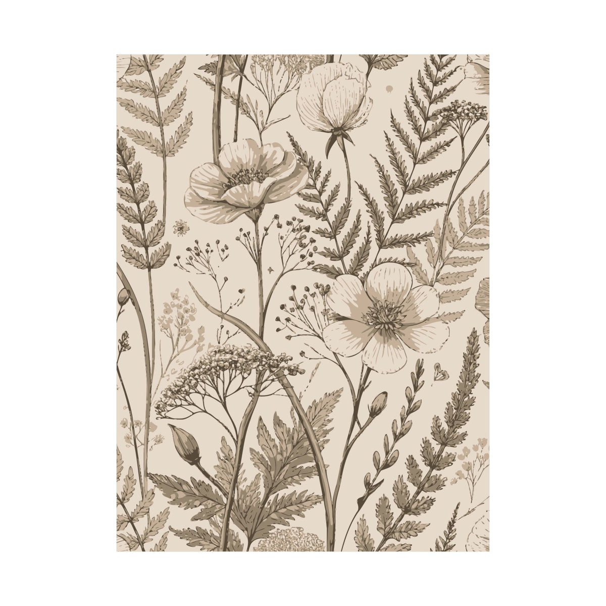 Wildflowers Pattern 051 - 18 in x 24 in Matte Poster