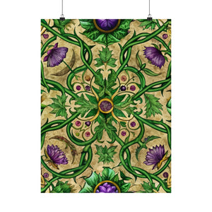 Folk Floral Pattern, Celtic Inspired 02 - 18 in x 24 in Matte Poster