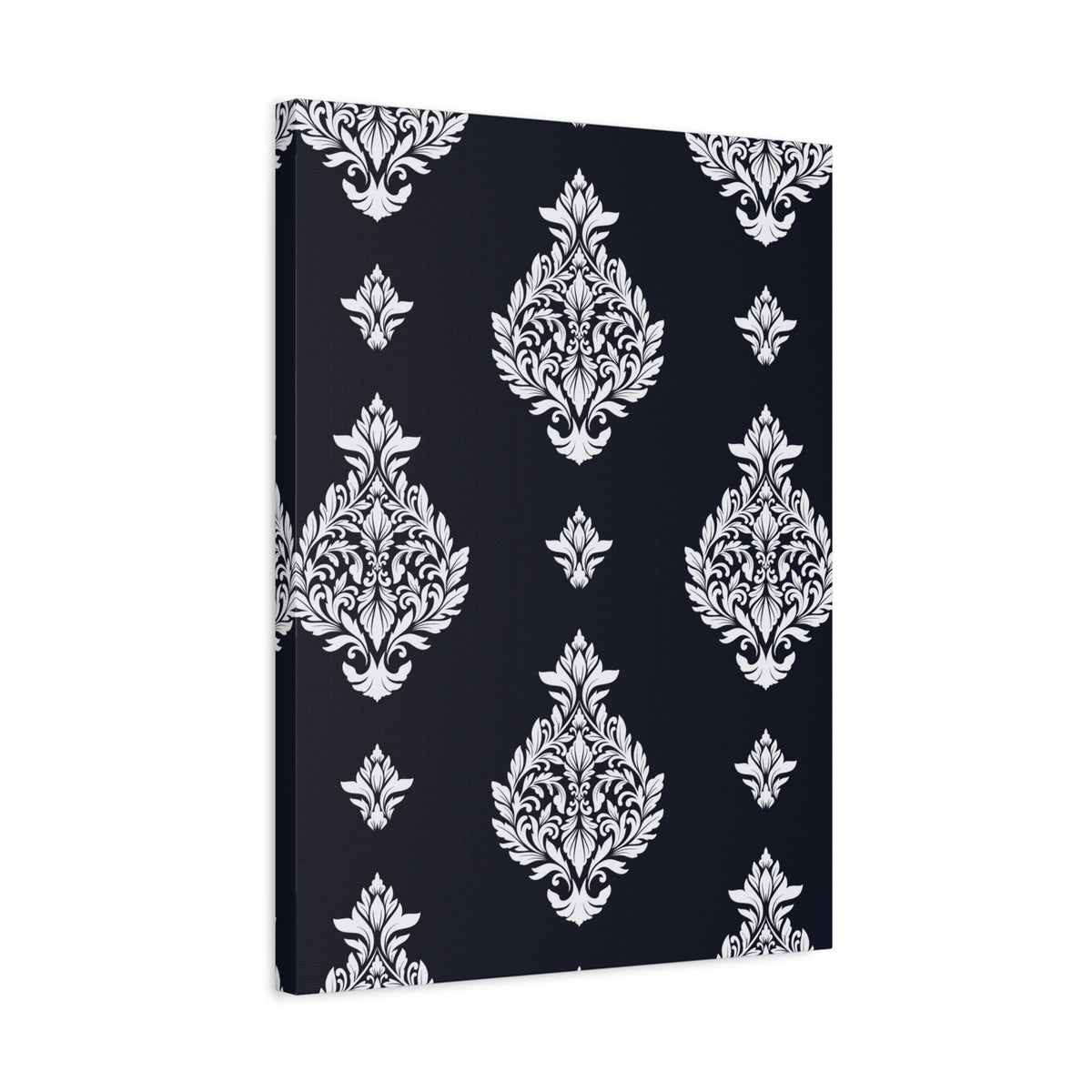 Damask Pattern 033 - 18 in x 24 in Matte Canvas, Stretched, 1.25 in