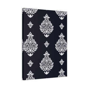 Damask Pattern 033 - 18 in x 24 in Matte Canvas, Stretched, 1.25 in