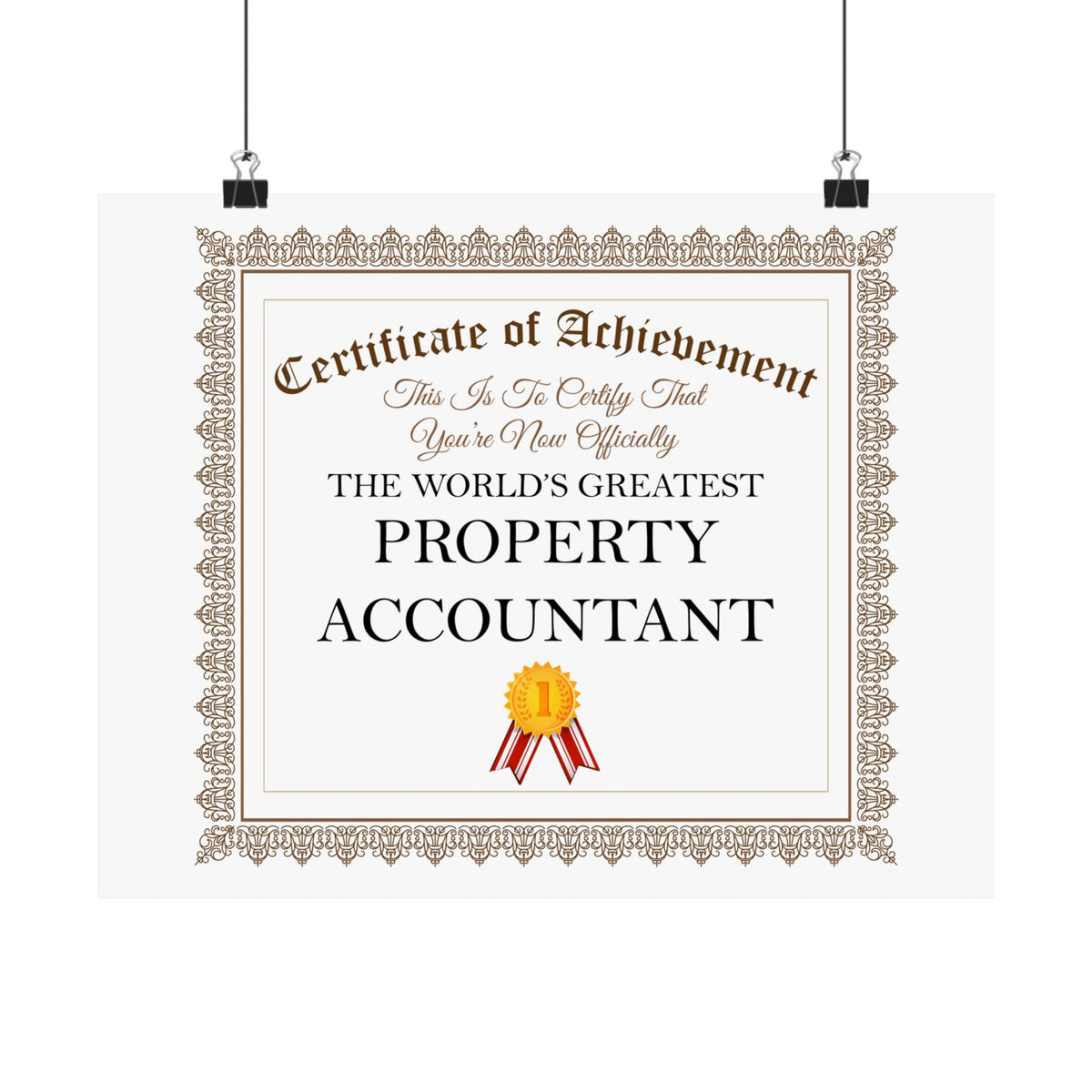 World's Greatest Property Accountant - 14 in x 11 in Matte Poster