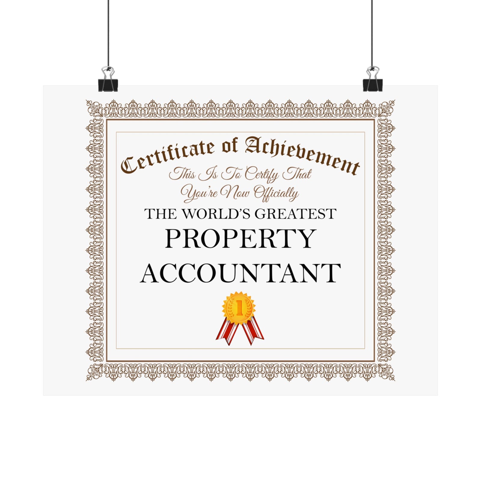 World's Greatest Property Accountant - 14 in x 11 in Matte Poster