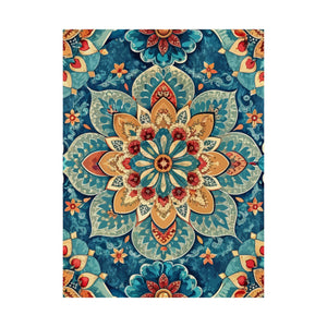 Folk Floral Pattern, Moroccan Inspired 05 - 18 in x 24 in Matte Poster