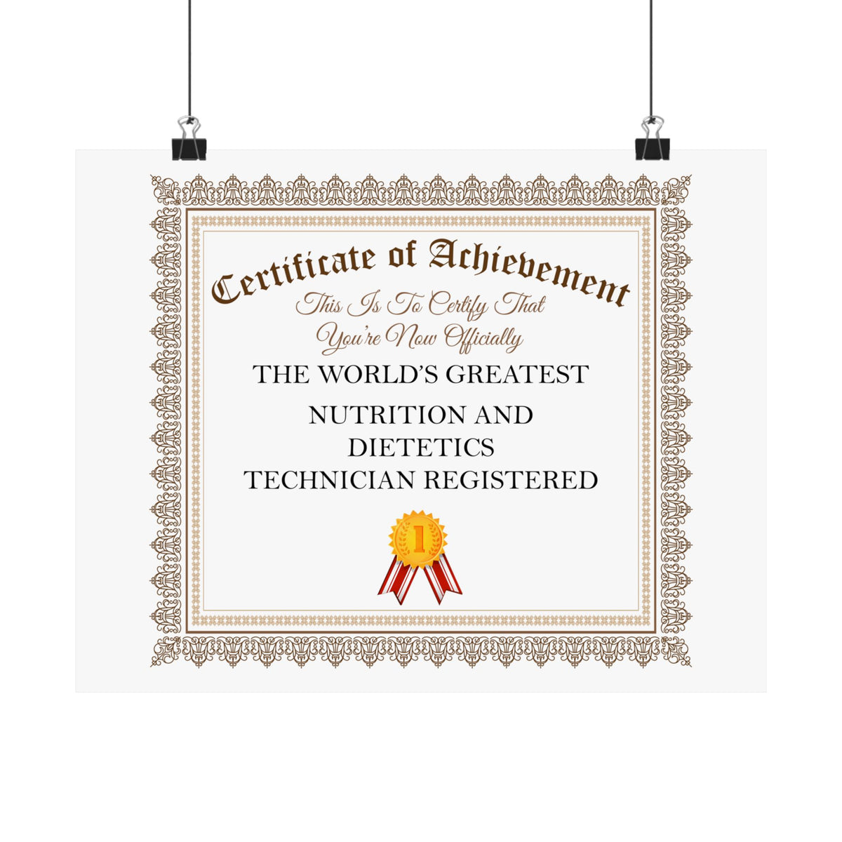 World's Greatest Nutrition and Dietetics Technician Registered - 14 in x 11 in Matte Poster