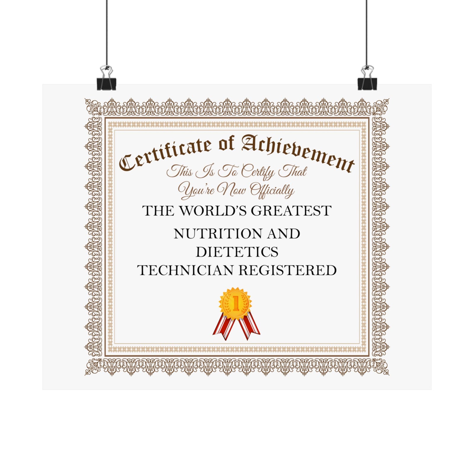 World's Greatest Nutrition and Dietetics Technician Registered - 14 in x 11 in Matte Poster