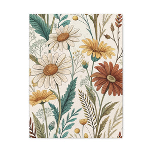 Wildflowers Pattern 015 - 18 in x 24 in Matte Canvas, Stretched, 1.25 in