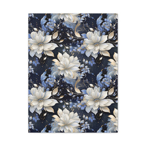 Nocturnal Bloom Pattern 008 - 18 in x 24 in Matte Canvas, Stretched, 1.25 in
