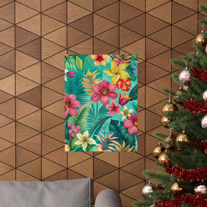 Folk Floral Pattern, South American Inspired 01 - 18 in x 24 in Matte Poster