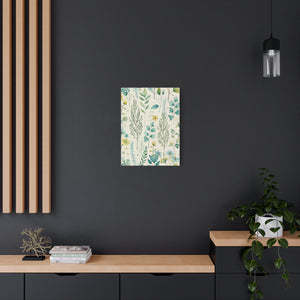Folk Floral Pattern, Finnish Inspired 02 - 18 in x 24 in Matte Canvas, Stretched, 1.25 in