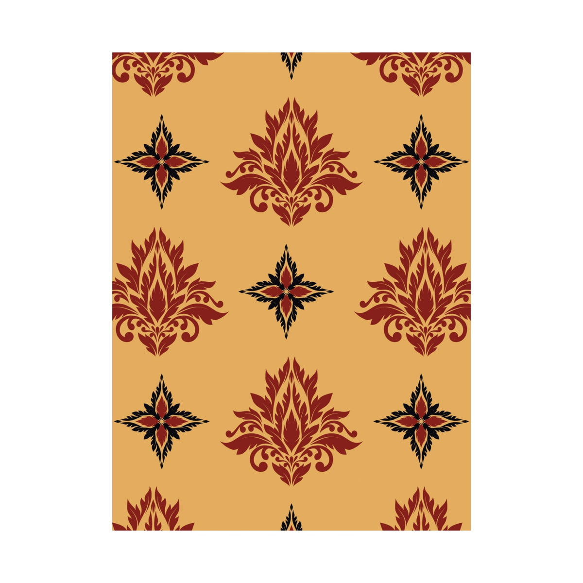 Damask Pattern 009 - 18 in x 24 in Matte Poster