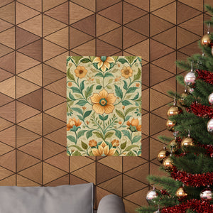 Folk Floral Pattern, Armenian Inspired 02 - 18 in x 24 in Matte Poster