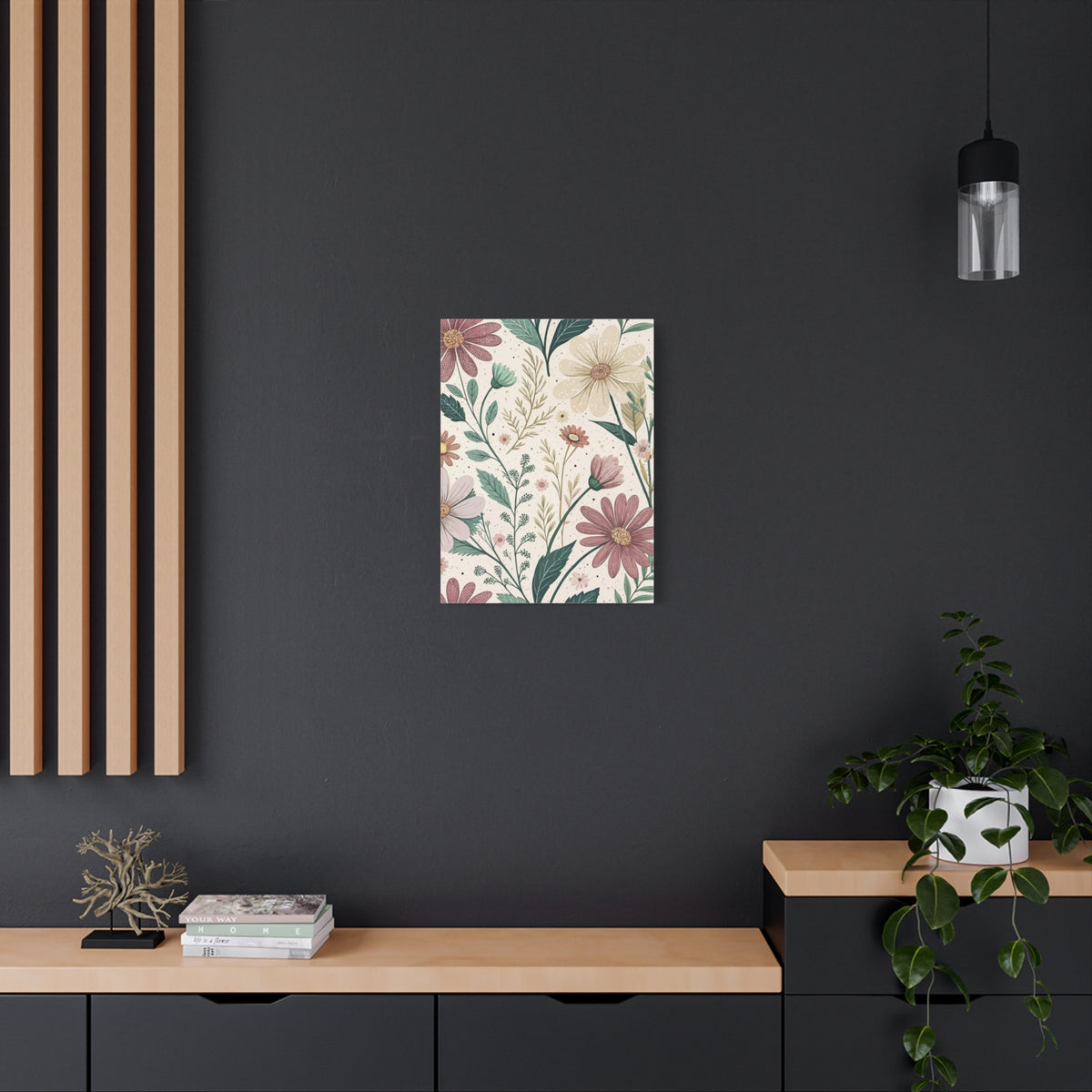 Wildflowers Pattern 109 - 18 in x 24 in Matte Canvas, Stretched, 1.25 in