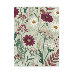 Wildflowers Pattern 034 - 18 in x 24 in Matte Canvas, Stretched, 1.25 in