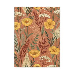 Wildflowers Pattern 038 - 18 in x 24 in Matte Canvas, Stretched, 1.25 in