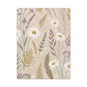 Wildflowers Pattern 063 - 18 in x 24 in Matte Canvas, Stretched, 1.25 in