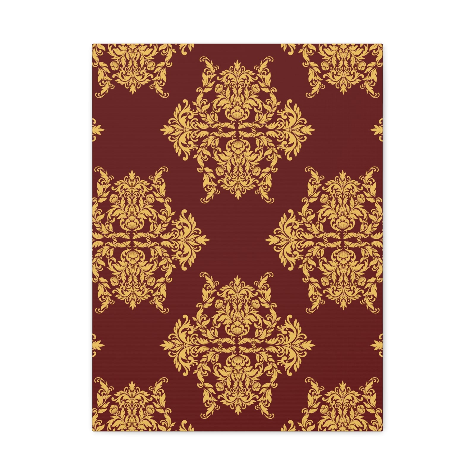 Damask Pattern 020 - 18 in x 24 in Matte Canvas, Stretched, 1.25 in