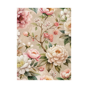 Folk Floral Pattern, Japanese Inspired 02 - 18 in x 24 in Matte Poster