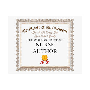 World's Greatest Nurse Author - 14 in x 11 in Matte Poster