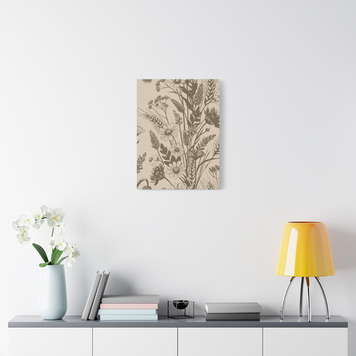 Wildflowers Pattern 133 - 18 in x 24 in Matte Canvas, Stretched, 1.25 in