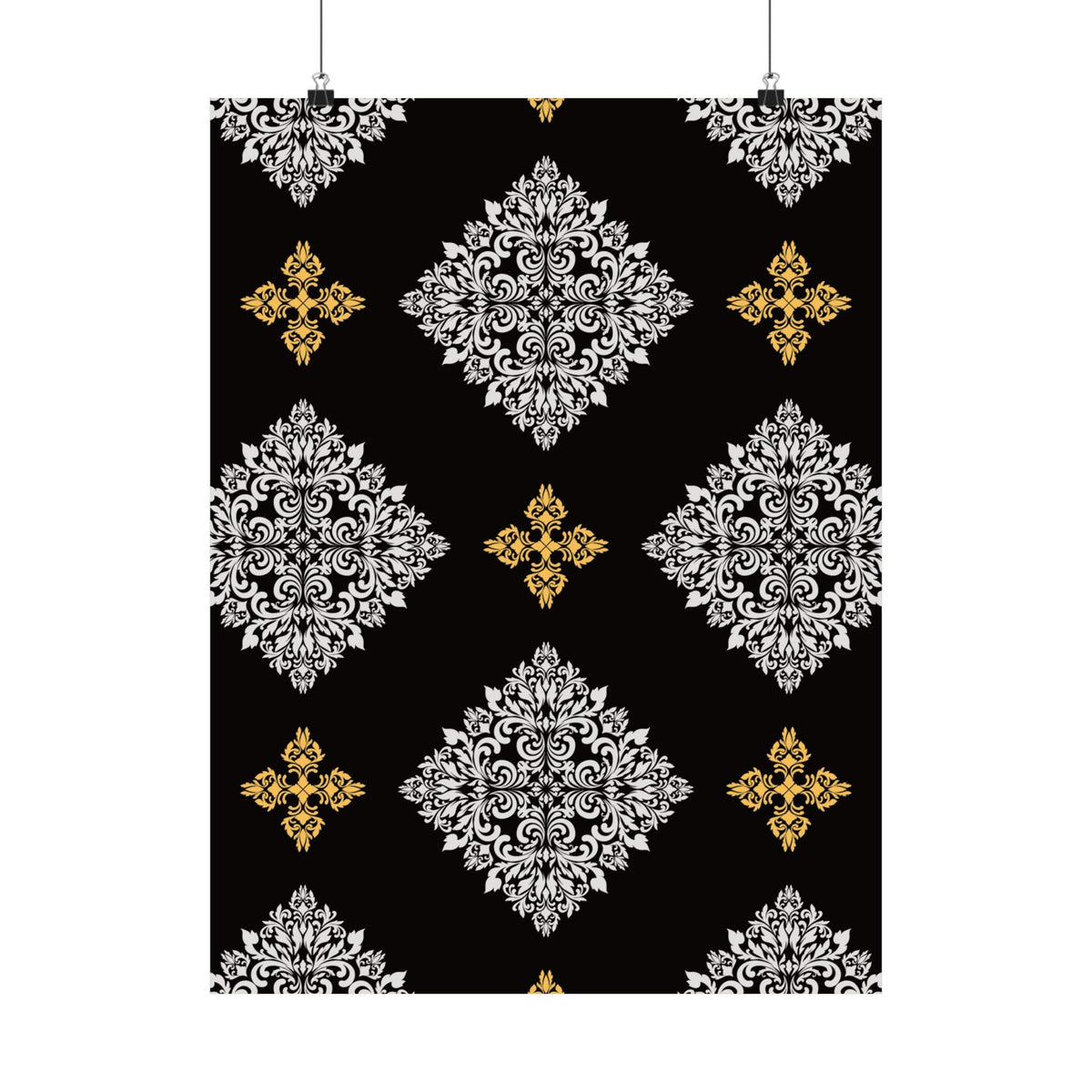 Damask Pattern 032 - 18 in x 24 in Matte Poster