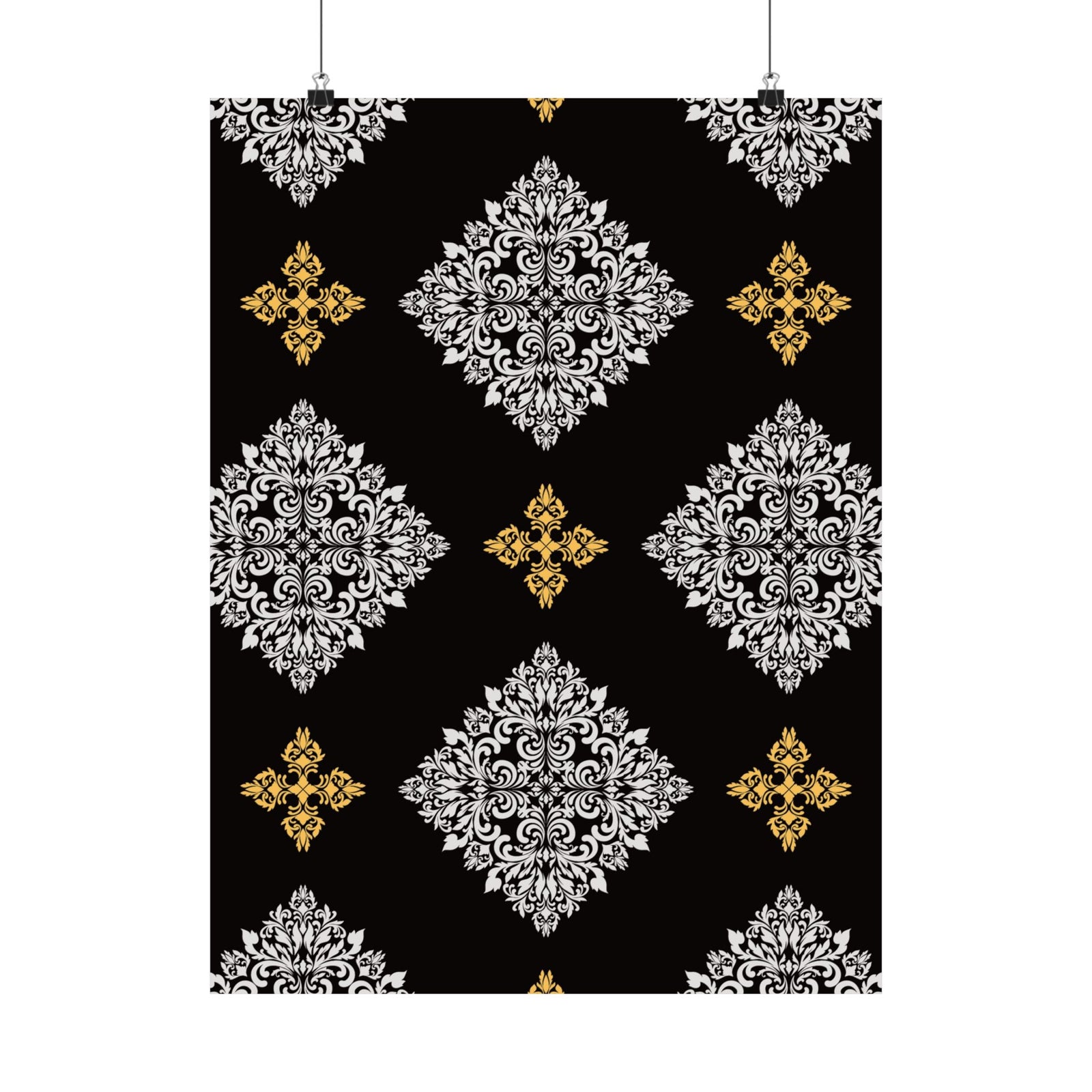 Damask Pattern 032 - 18 in x 24 in Matte Poster