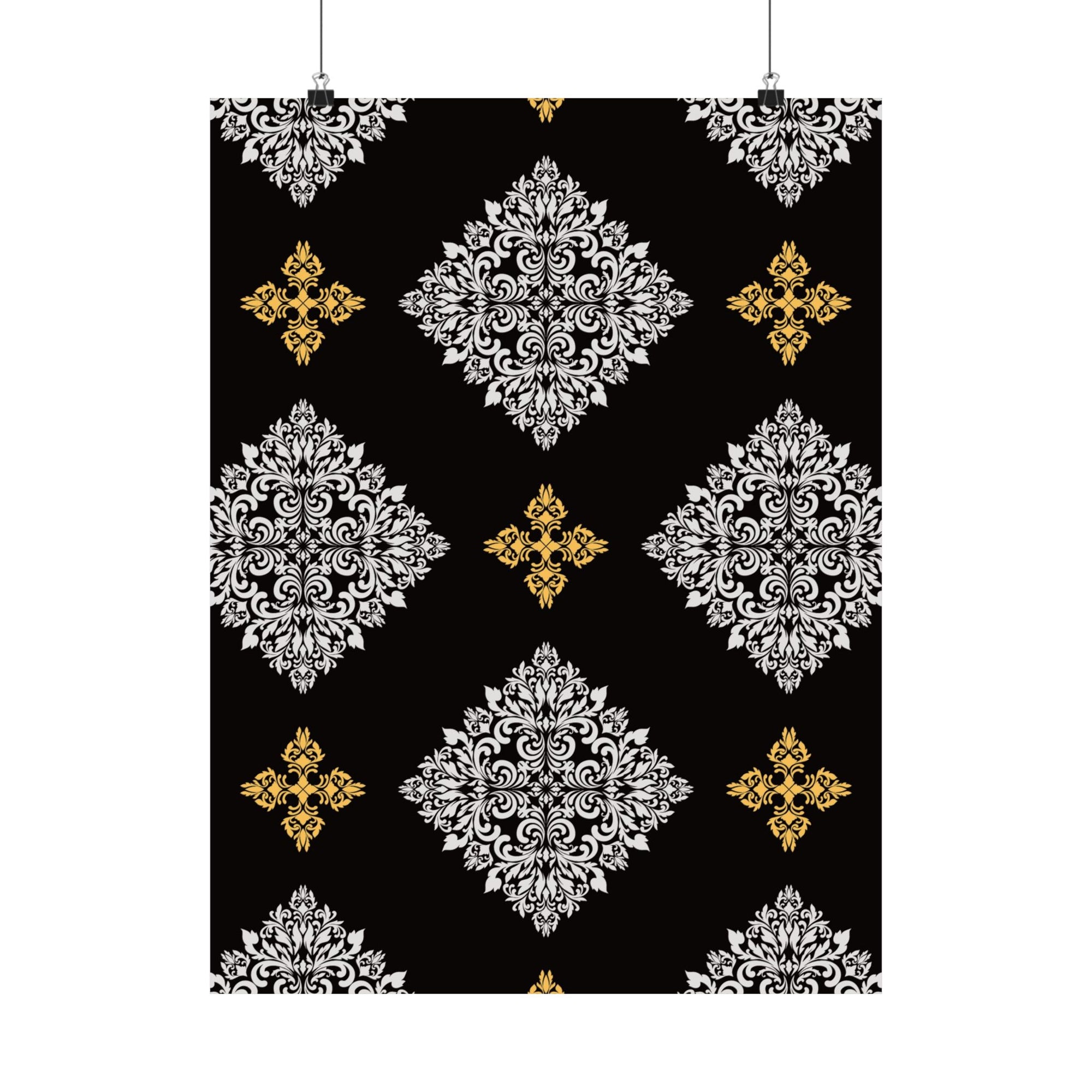 Damask Pattern 032 - 18 in x 24 in Matte Poster