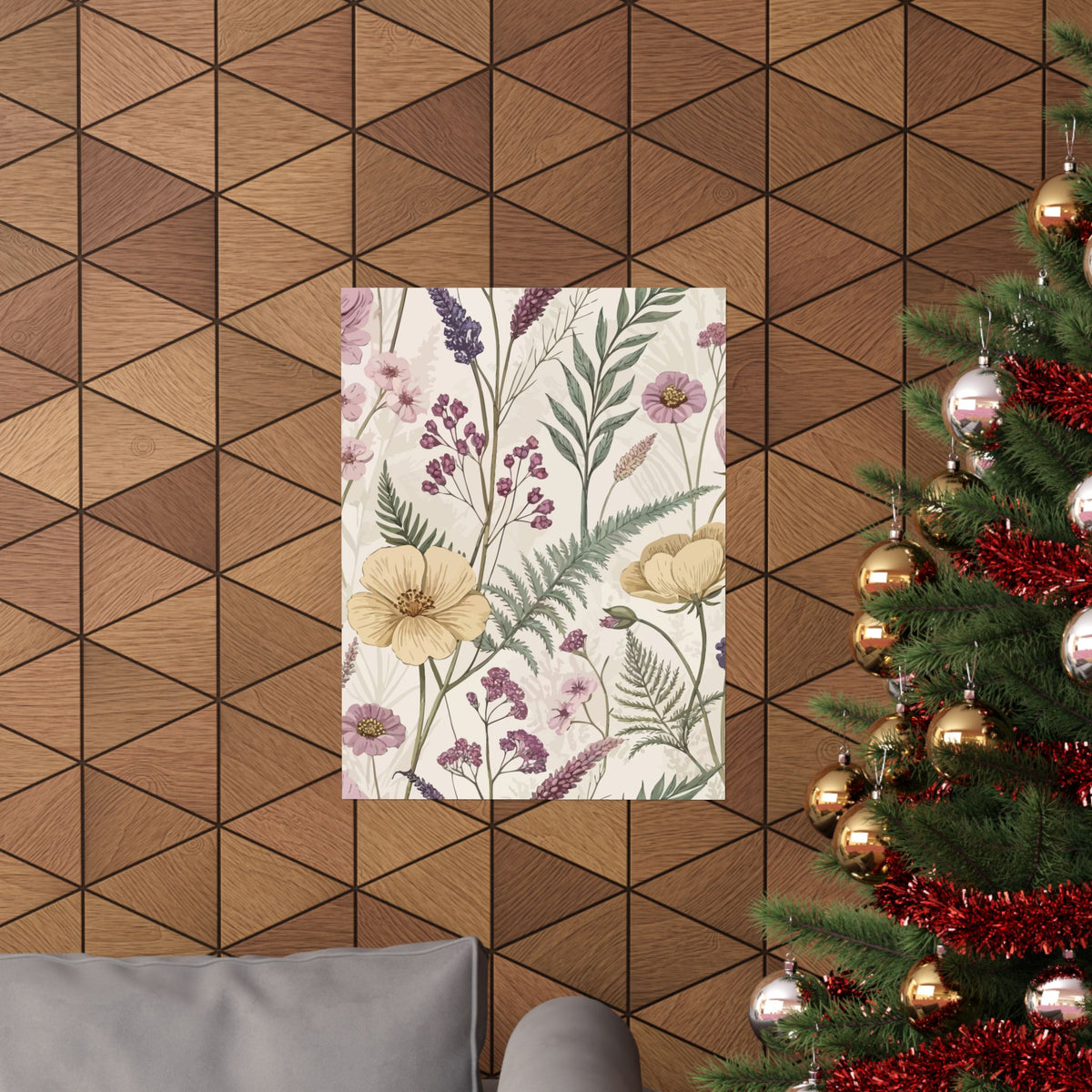Wildflowers Pattern 101 - 18 in x 24 in Matte Poster