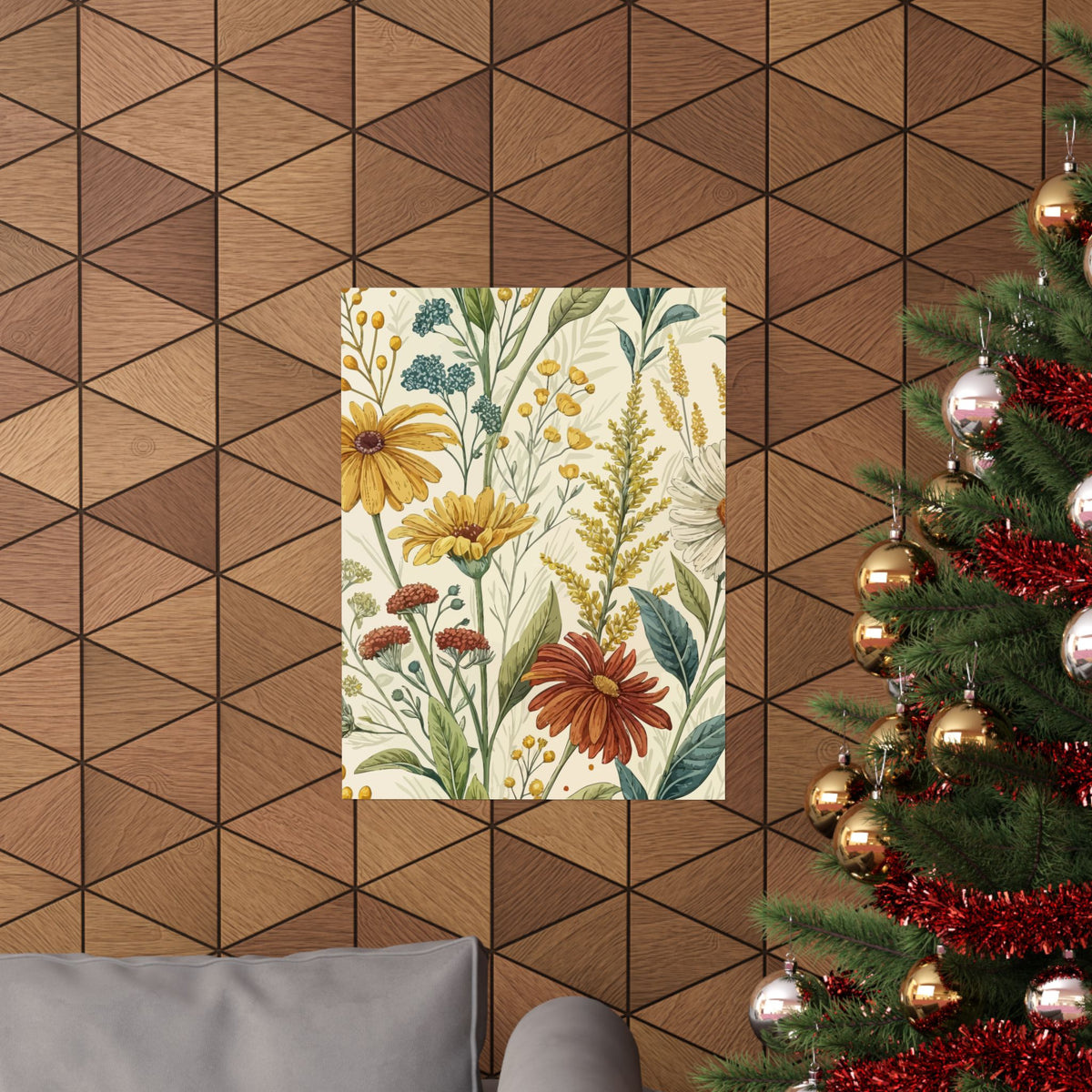 Wildflowers Pattern 029 - 18 in x 24 in Matte Poster