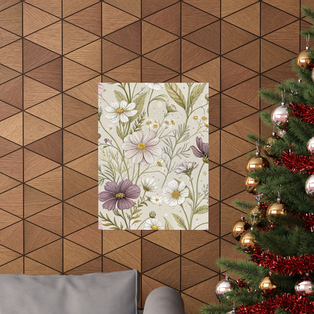 Wildflowers Pattern 102 - 18 in x 24 in Matte Poster