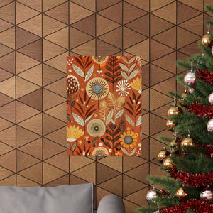 Folk Floral Pattern, African Inspired 02 - 18 in x 24 in Matte Poster