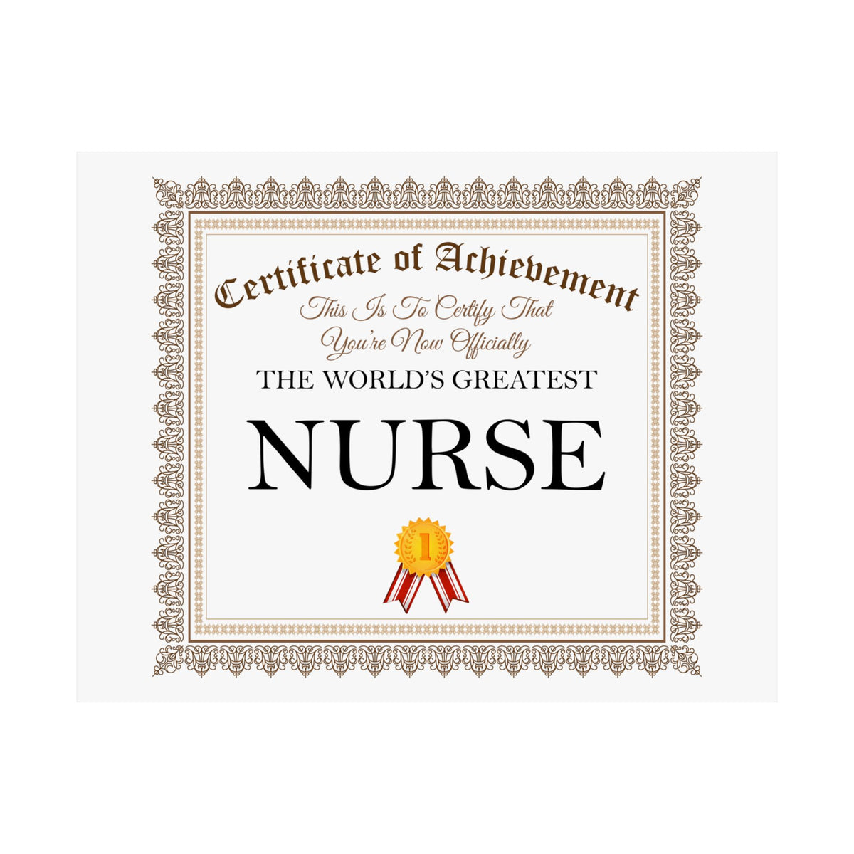 World's Greatest Nurse - 14 in x 11 in Matte Poster