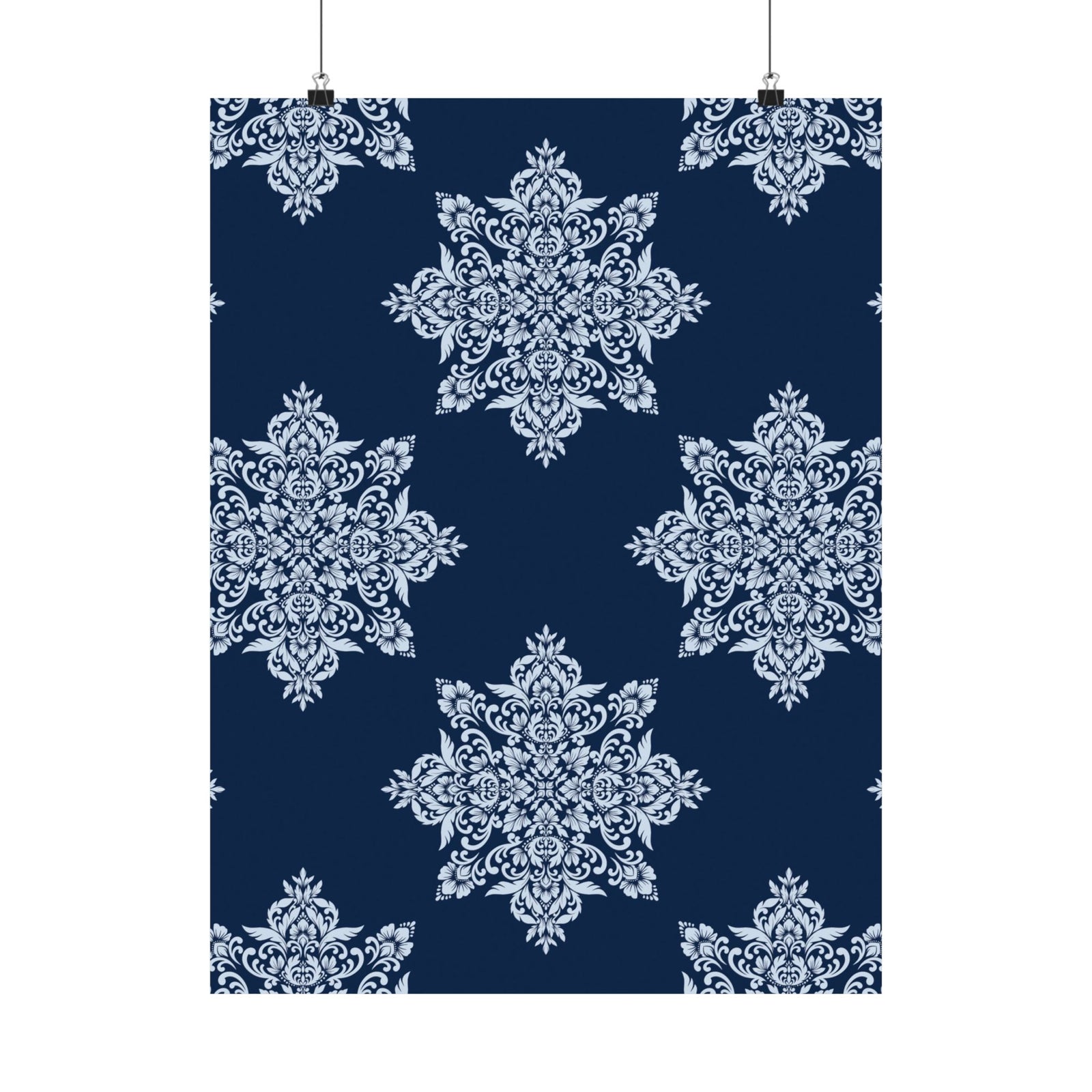 Damask Pattern 022 - 18 in x 24 in Matte Poster
