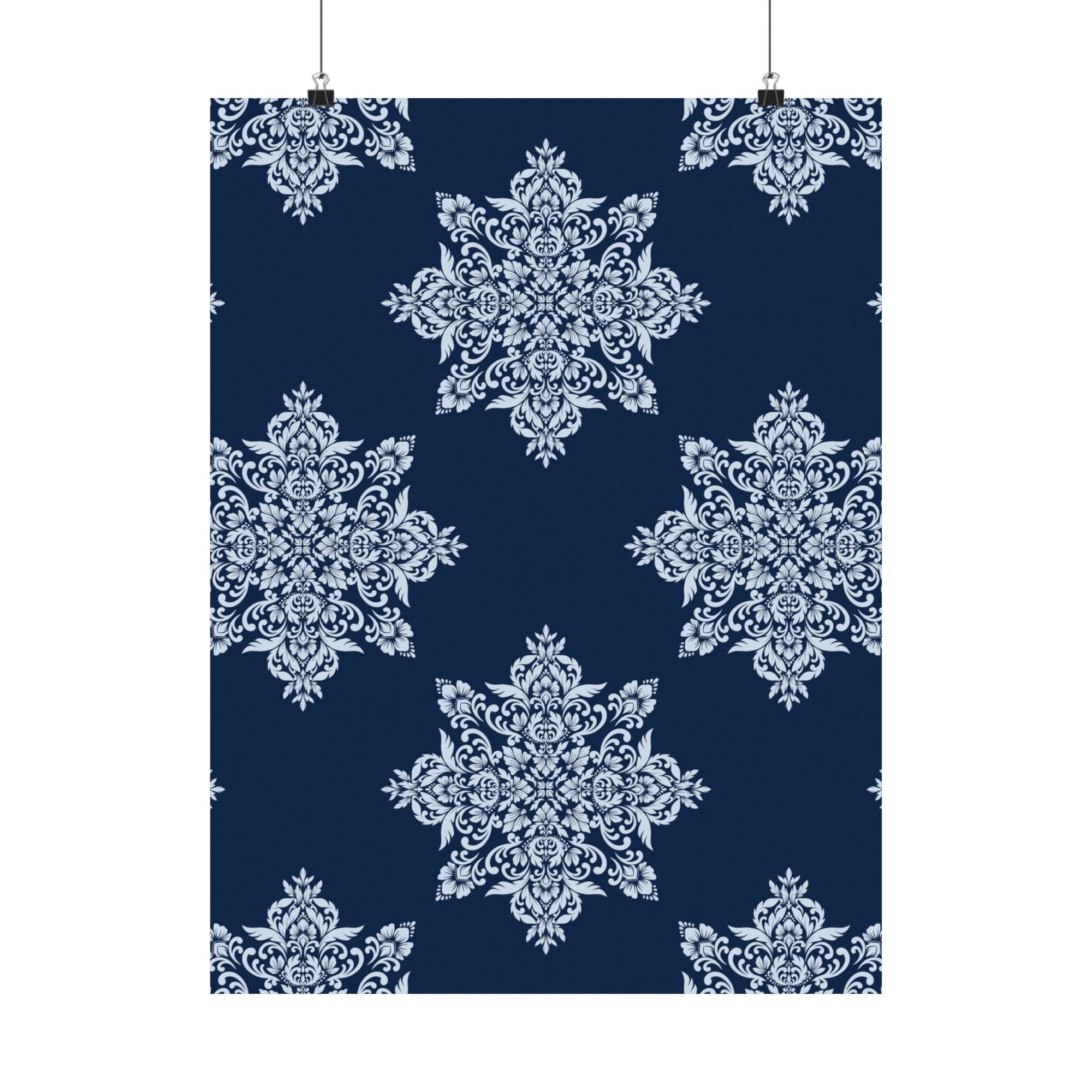 Damask Pattern 022 - 18 in x 24 in Matte Poster