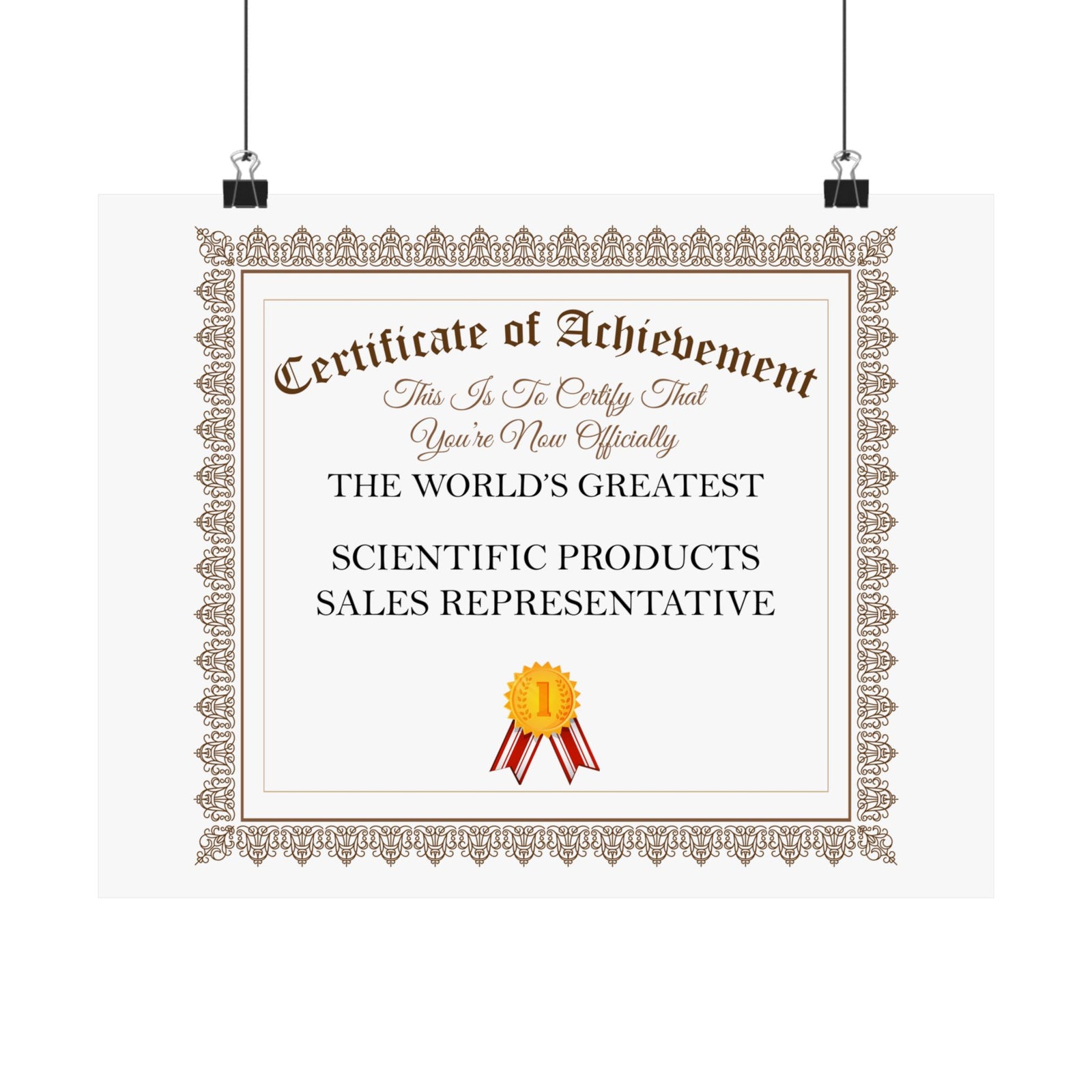 World's Greatest Scientific Products Sales Representative - 14 in x 11 in Matte Poster