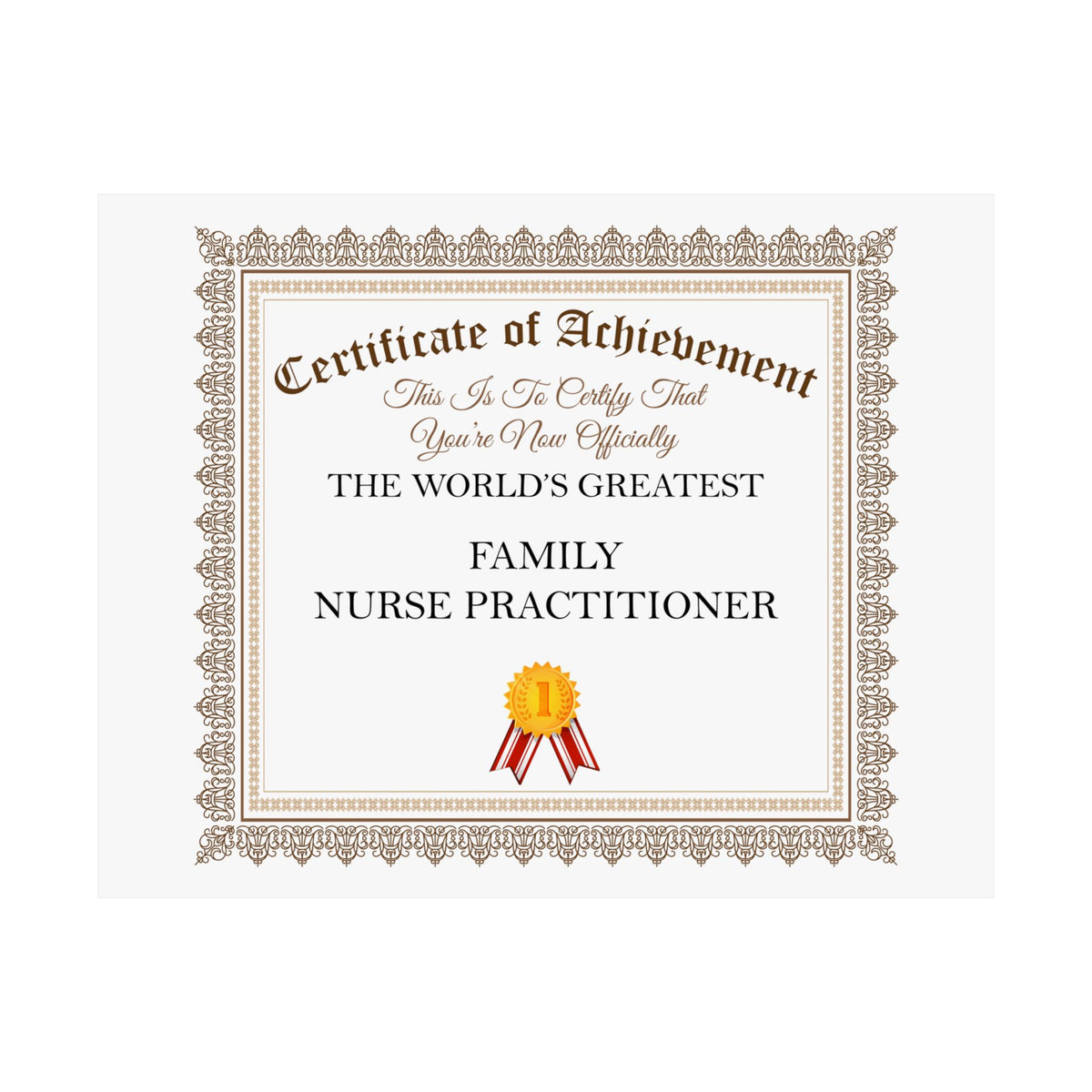 World's Greatest Family Nurse Practitioner - 14 in x 11 in Matte Poster